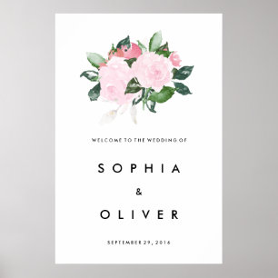 Chic Romance Large Wedding Welcome Sign