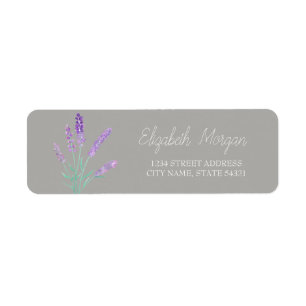 Chic Romantic Lavander   Address Label