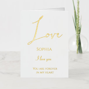 Chic Romantic Love Foil Greeting Card