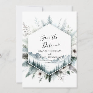 Chic Romantic Mountain Wedding  Save The Date