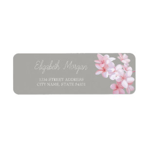 Chic Romantic Tropical Flower Address Label