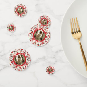 Chic Rose Floral First Birthday Confetti