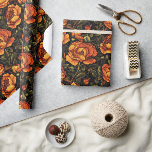 Chic Rose Flower Wrapping Paper