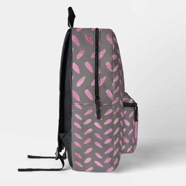 Chic Rose Girl Name Printed Backpack (Left)