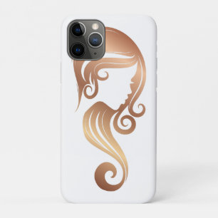 Chic Rose Gold Beauty Girl Hair & Makeup Salon iPhone 11 Pro Case