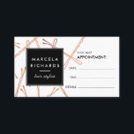 Chic Rose Gold Bobby Pins Hair Salon Appointment<br><div class="desc">Coordinates with the Chic Rose Gold Bobby Pins Hair Stylist Salon Business Card Template by 1201AM. A fun and eye-catching design of faux rose gold bobby pins create an intriguing background on this customisable appointment card template. Great for hair salons,  hair stylists,  hairdressers,  stylists and more. © 1201AM CREATIVE</div>