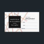 Chic Rose Gold Bobby Pins Hair Salon Appointment<br><div class="desc">Coordinates with the Chic Rose Gold Bobby Pins Hair Stylist Salon Business Card Template by 1201AM. A fun and eye-catching design of faux rose gold bobby pins create an intriguing background on this customisable appointment card template. Great for hair salons,  hair stylists,  hairdressers,  stylists and more. © 1201AM CREATIVE</div>