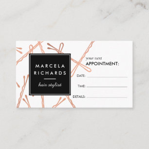 Chic Rose Gold Bobby Pins Hair Salon Appointment