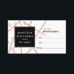 Chic Rose Gold Bobby Pins Hair Salon Appointment Card<br><div class="desc">Coordinates with the Chic Rose Gold Bobby Pins Hair Stylist Salon Business Card Template by 1201AM. A fun and eye-catching design of faux rose gold bobby pins create an intriguing background on this customisable appointment card template. Great for hair salons,  hair stylists,  hairdressers,  stylists and more. © 1201AM CREATIVE</div>