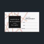 Chic Rose Gold Bobby Pins Hair Salon Appointment Card<br><div class="desc">Coordinates with the Chic Rose Gold Bobby Pins Hair Stylist Salon Business Card Template by 1201AM. A fun and eye-catching design of faux rose gold bobby pins create an intriguing background on this customisable appointment card template. Great for hair salons,  hair stylists,  hairdressers,  stylists and more. © 1201AM CREATIVE</div>