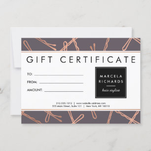 Chic Rose Gold Bobby Pins Hair Stylist Grey Gift