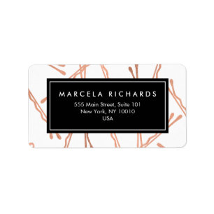 Chic Rose Gold Bobby Pins Hair Stylist Salon Label