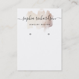 Chic Rose Gold Brush Stroke   Earring Display Card