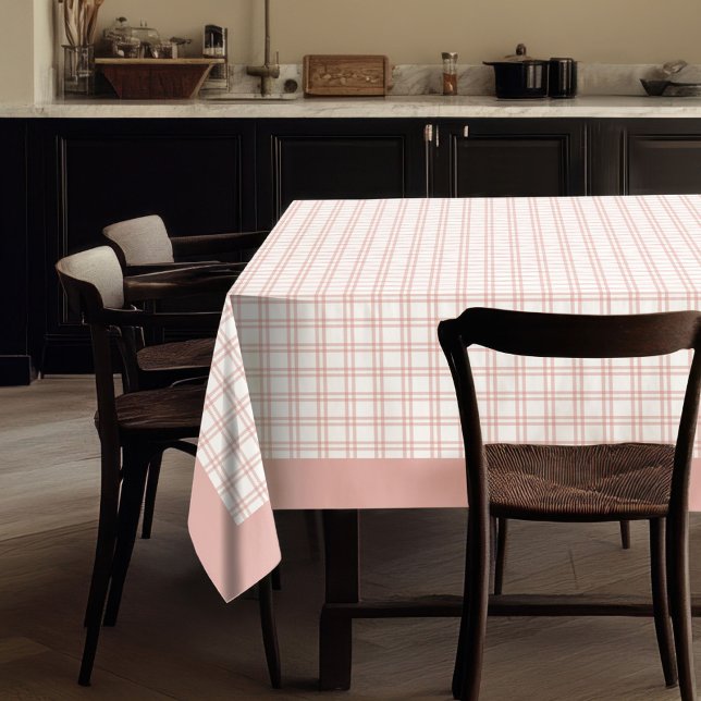 Chic Rose Gold Check Cloth for Stylish Tables (Chic Rose Gold Check Cloth for Stylish Tables)