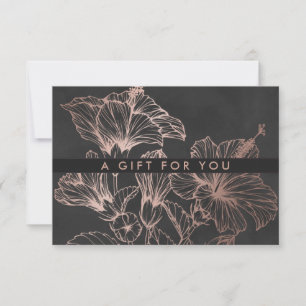 Chic Rose Gold Floral Gift Certificate