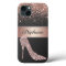 Chic Rose Gold Glitter Diamond High Heel Shoe Name