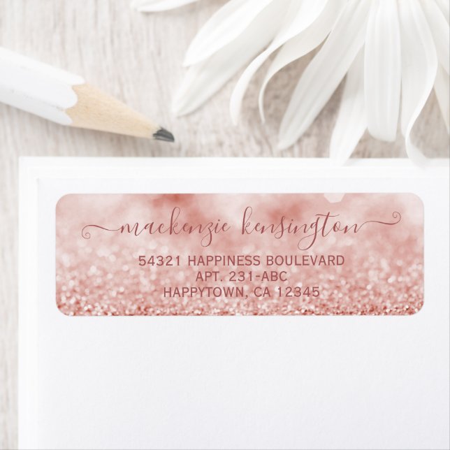 Chic Rose Gold Glitter Handwritten Script (Insitu)