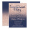 Chic rose gold glitter navy blue engagement party