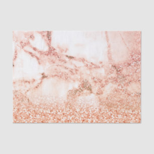 Chic rose gold glitter ombre pink glitter marble tissue paper