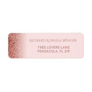 Chic Rose Gold Glitter Sparkle Glam Blush Pink