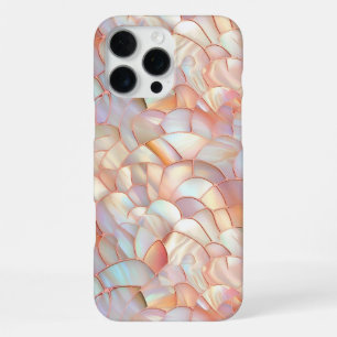 Chic rose gold iridescent mother of pearl iPhone 16 pro max case