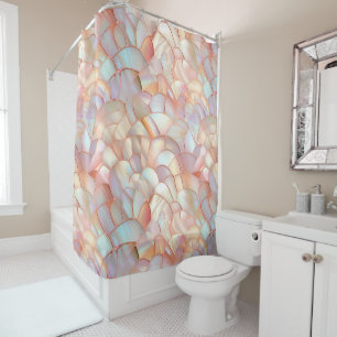 Chic rose gold iridescent mother of pearl shower curtain