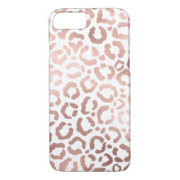 Chic Rose Gold Leopard Cheetah Animal Print