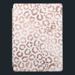 Chic Rose Gold Leopard Cheetah Animal Print iPad Pro Cover<br><div class="desc">This elegant and chic design is perfect for the modern fashionista. It features a faux printed rose gold hand-drawn leopard/cheetah safari animal print on a simple white background. It's pretty, cute, and trendy! ***IMPORTANT DESIGN NOTE: For any custom design request such as matching product requests, colour changes, placement changes, or...</div>