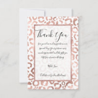 Chic Rose Gold Leopard Cheetah Animal Print