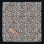 Chic Rose Gold Leopard Pattern Personalised Bandana<br><div class="desc">Show how much you love animals with this cute rose gold leopard print patterned bandanna. Personalise it with your pet's name in the rose gold nameplate. Bet your pet will look adorable wearing it!</div>