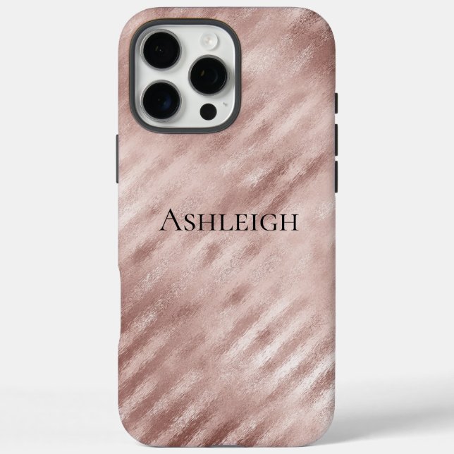 Chic Rose Gold Stripes Case-Mate iPhone Case (Back)