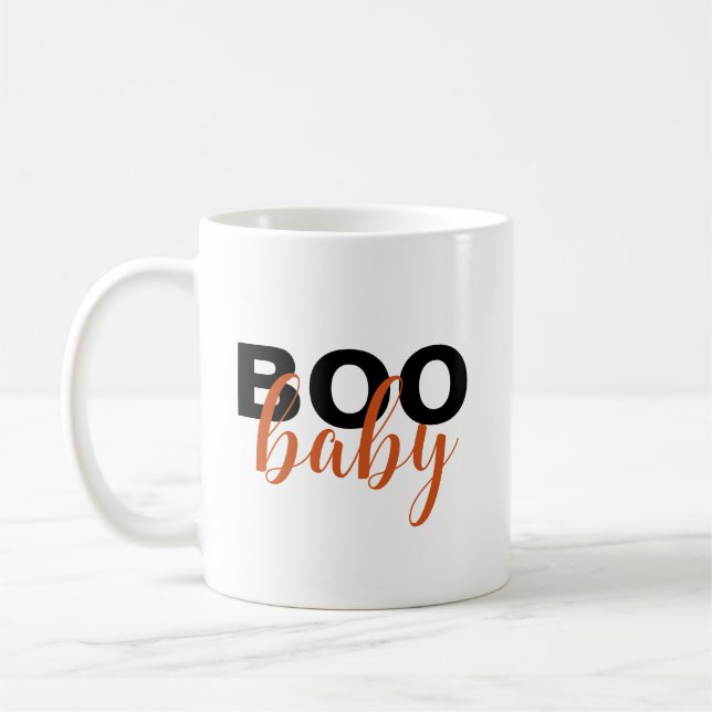 Chic Royal Sienna Black Boo Baby Coffee Mug (Left)