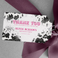 Chic Rustic Cow Print Hot Pink 30th Birthday Party
