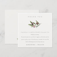 Chic Rustic Minimal Olive Branch Foliage Wedding