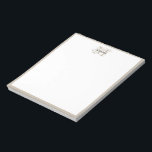 Chic Rustic Modern Beige Monogram Minimalist  Notepad<br><div class="desc">A chic yet rustic modern monogram design with distressed vintage script and modern text. Beige accents compliment the monogram creating a fusion of rustic distressed meets clean modern. Ideal gift for birthday,  Christmas or any other special occasion.</div>
