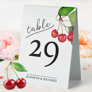 Chic Rustic Red Cherry Scannable QR Code Number