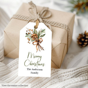 Chic Rustic Vintage Earthy Cosy Neutral Christmas Gift Tags