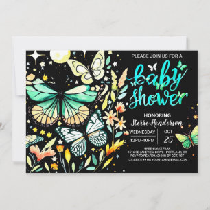 Chic Sage Flutter Baby Shower Invitation