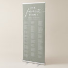 Chic Sage Green Alphabetical Wedding Seating Chart