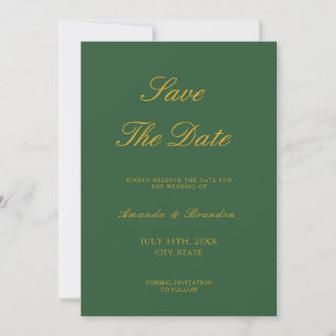 Chic Sage Green and Gold Elegant Wedding Save The Date