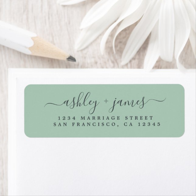 Chic Sage Green Return Address (Insitu)