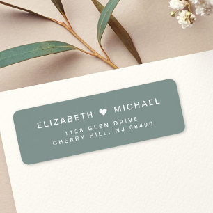 Chic Sage Green Wedding Return Address