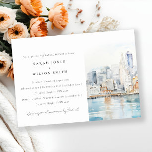 Chic San Francisco Landscape Rehearsal Dinner Invitation