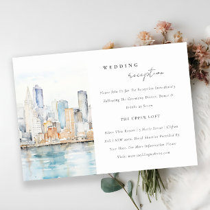 Chic San Francisco Landscape Wedding Reception Enclosure Card