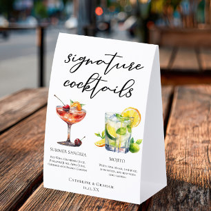 Chic Sangria Mojito Signature Cocktails Menu