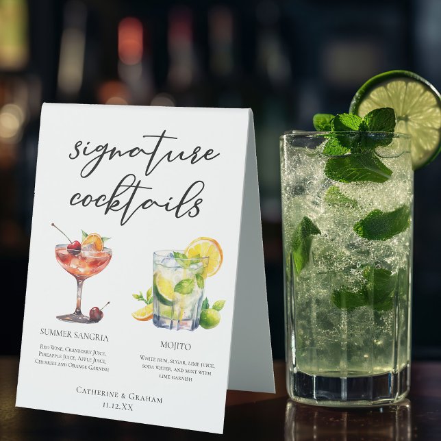 Chic Sangria Mojito Signature Cocktails Menu (Creator Uploaded)