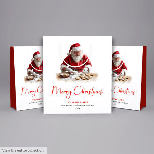 Chic Santa Claus Trendy Editable Christmas Bags