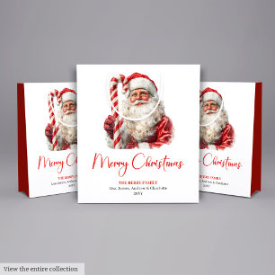 Chic Santa Claus Trendy Editable Christmas Bags