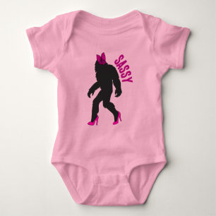 Chic Sassy Sasquatch (Big Foot) Baby Bodysuit