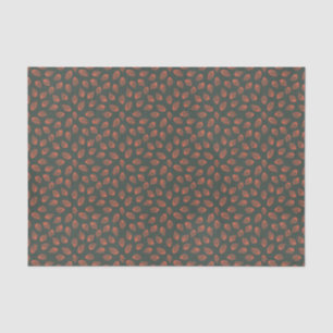 Chic Scattered Abstract Red Orange Feather Pattern Tissue Paper